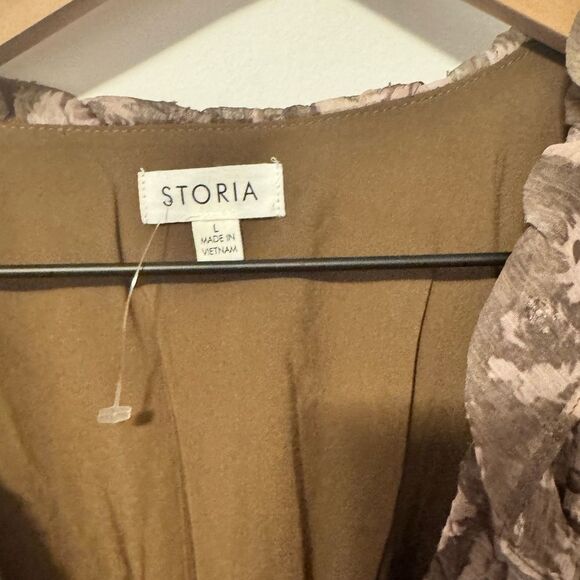 SALE! - Storia Floral Midi Dress Large - Picture 6 of 7